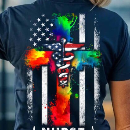 USA Caduceus Nurse Apparel - Patriotic Pride