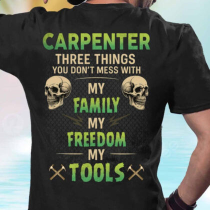 Carpenter Apparel - Family Freedom Tools Skull Design
