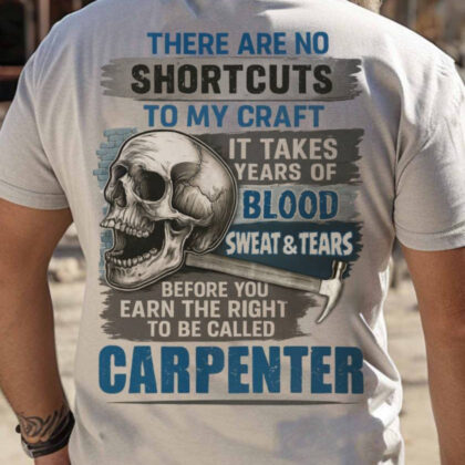 No Shortcuts Carpenter Skull