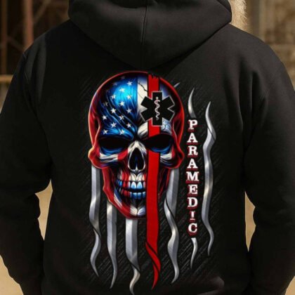 Paramedic Skull Flag EMS Apparel - Paramedic Patriotic