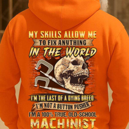 Old School Dying Breed Machinist Apparel - Skull Tools
