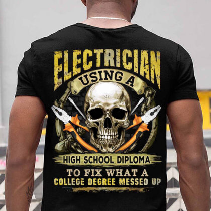 Electrician Using A High School Diploma - Skull Electrician